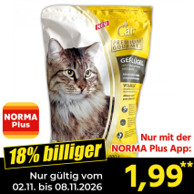 Nur gültig vom 01.11. bis 08.11.2026 und nur mit der NORMA Pluss App 18% billiger: 1,99