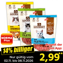 Nur gültig vom 01.11. bis 08.11.2026 und nur mit der NORMA Pluss App 14% billiger: 2,99