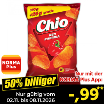 Nur gültig vom 01.11. bis 08.11.2026 und nur mit der NORMA Pluss App 50% billiger: &ndash;,99