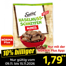 Nur gültig vom 09.11. bis 15.11.2026 und nur mit der NORMA Pluss App 10% billiger: 1,79