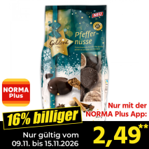 Nur gültig vom 09.11. bis 15.11.2026 und nur mit der NORMA Pluss App 16% billiger: 2,49