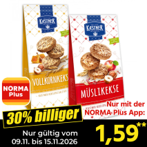 Nur gültig vom 09.11. bis 15.11.2026 und nur mit der NORMA Pluss App 30% billiger: 1,59