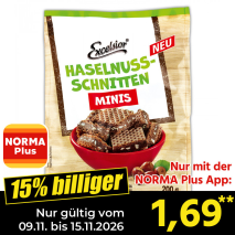 Nur gültig vom 09.11. bis 15.11.2026 und nur mit der NORMA Pluss App 15% billiger: 1,69