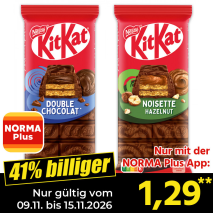 Nur gültig vom 09.11. bis 15.11.2026 und nur mit der NORMA Pluss App 41% billiger: 1,29