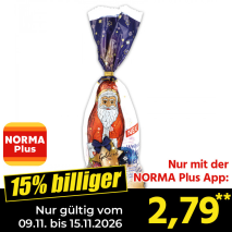 Nur gültig vom 09.11. bis 15.11.2026 und nur mit der NORMA Pluss App 15% billiger: 2,79