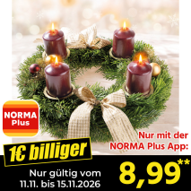 Nur gültig vom 11.11. bis 15.11.2026 und nur mit der NORMA Pluss App 1€ billiger: 8,99