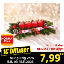 Nur gültig vom 11.11. bis 15.11.2026 und nur mit der NORMA Pluss App 1€ billiger: 7,99