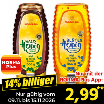 Nur gültig vom 09.11. bis 15.11.2026 und nur mit der NORMA Pluss App 14% billiger: 2,99