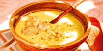 Serviervorschlag »Gelbe Gazpacho«