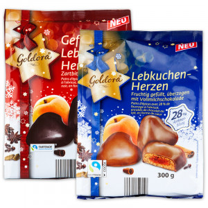 Produktbild »Gefüllte Lebkuchen Herzen«