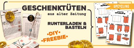 Gratis DIY Geschenktueten. Download als PDF