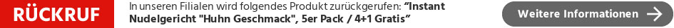 Instant Nudelgericht „Huhn Geschmack“, 5er Pack / 4+1 Gratis