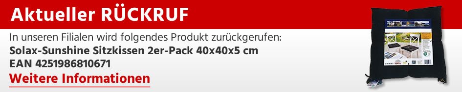 Solax-Sunshine Sitzkissen 2er-Pack 40x40x5 cm / EAN 4251986810671